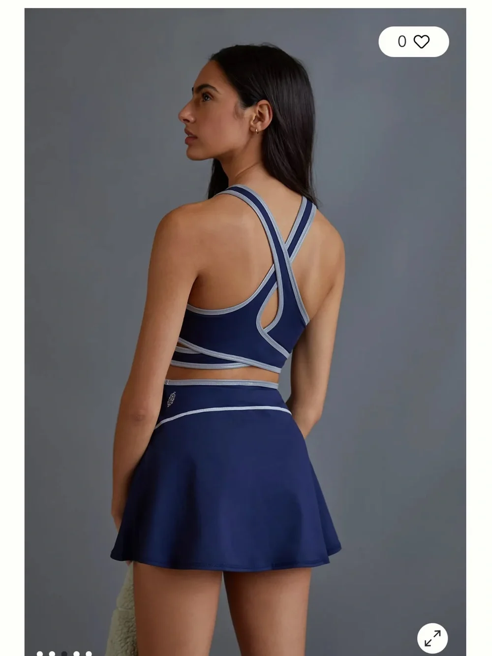Free People Movement Give It A Whirl Navy Cut Out Mini Dress ( S )